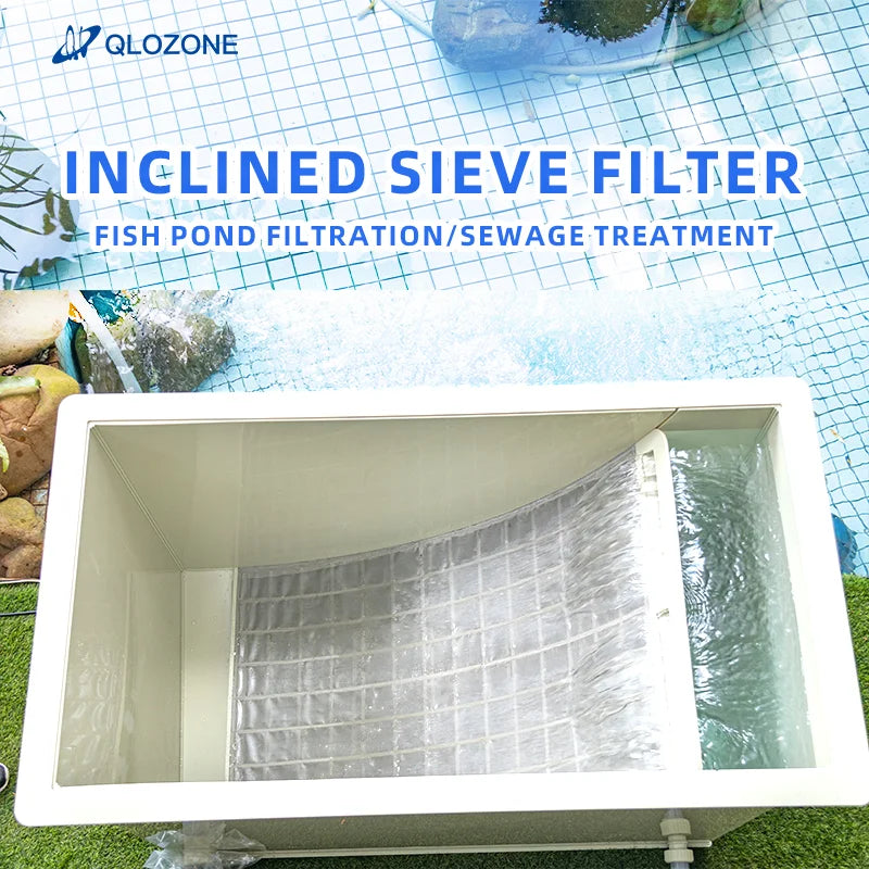 QihangRAS Home Use Garden Pond Filter 5m3/h Seive Filter for Koi Pond Aquaculture Equipment Aquarium Fish tank Mesh Sieve Filter