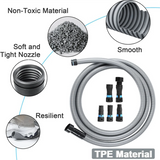 1 1/4 Inch X 10 Feet Dust Collection Hose Kit for Home and Vacuums System with 5 Adapters of Woodworking Power Tool