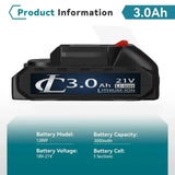 Rechargeable 18V 21V 388VF Li-ion Battery 3000-9000mAh High Capacity Long Lasting Fast Charging Durable for Makita Electric