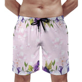 Summer Beach Swimsuits Couple Outfits Women's Two-Piece Swimsuits Summer Flower Patterns Customizable