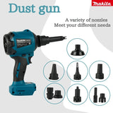 Makita DAS180 18V Brushless Cordless Air Duster Blower Inflator with Nozzle Kit for Workshop Equipment and Car Cleaning