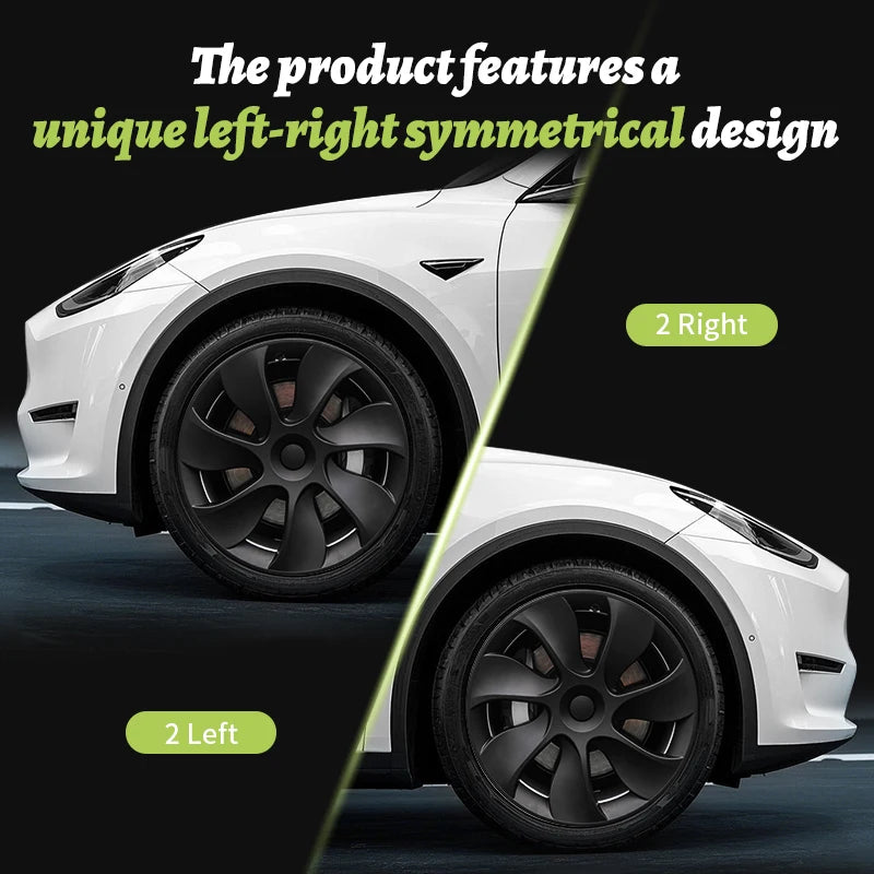 4PCS Wheel Cover For Tesla Model Y 2020-2024 19 Inch Right＆Left Hubcaps Cyclone Style Wheel Cover Replacement Accessories