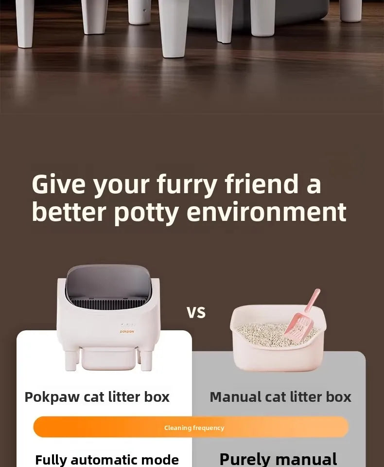 Intelligent automatic cat litter box-large capacity, open-style cat toilet, automatic cleaning and removal machine,cat supplies