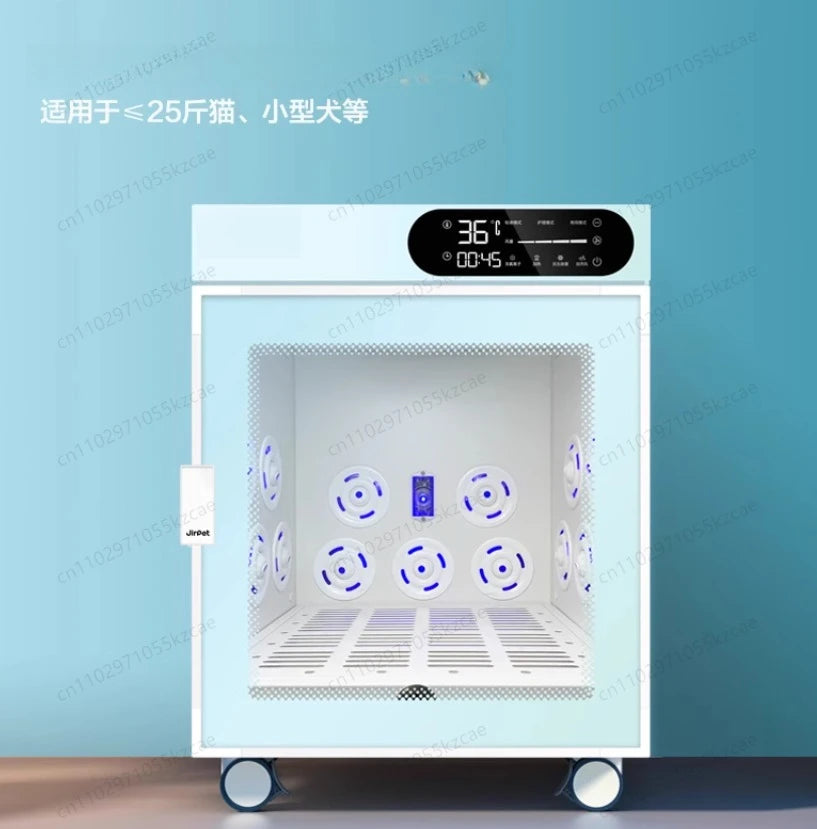 Pet Drying Box with Temperature Control, Automatic Dog Cat Grooming Blower, Foldable Home Dryer
