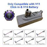 New lithium battery 25.2V for Dyson SV15 V11 Absolute Fluffy Cyclone Animal Pro Total Handheld Vacuum Cleaner Spare
