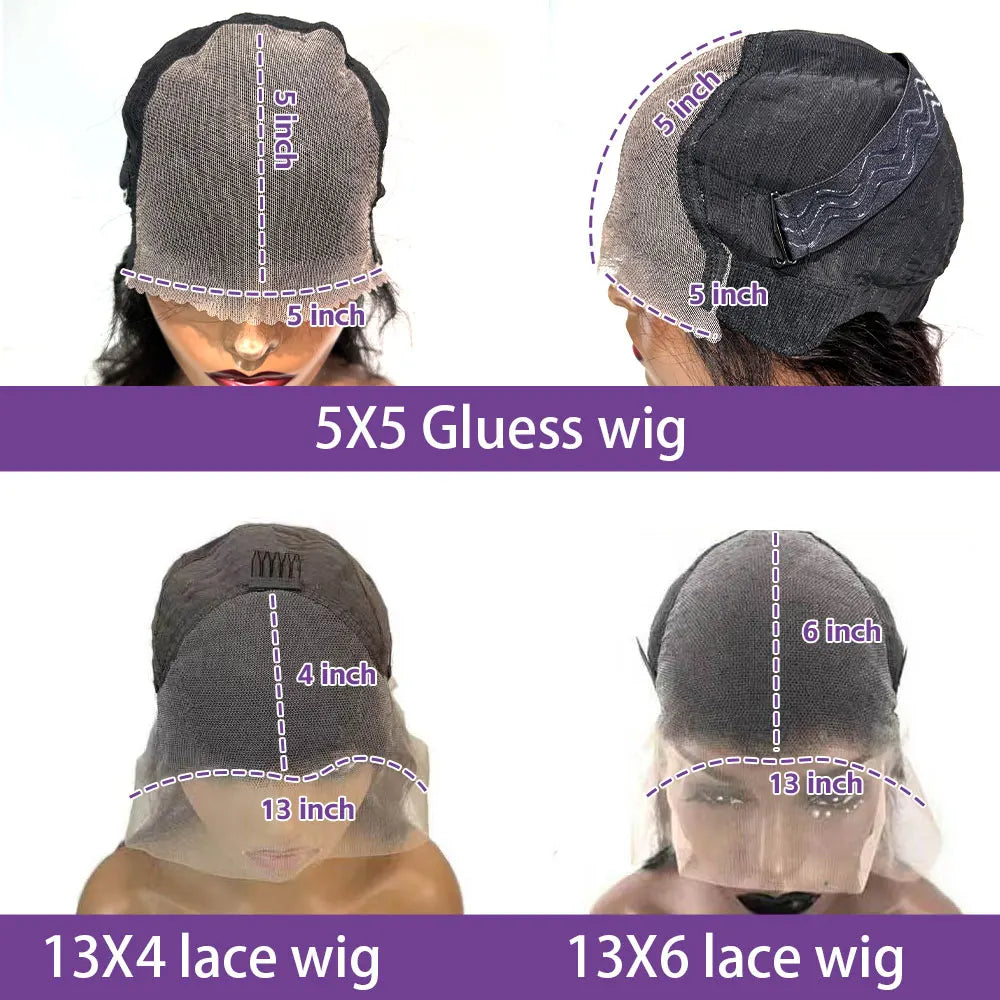 250 Density 13x4 13x6 HD Transparent Lace Frontal Wig Brazilian Wigs