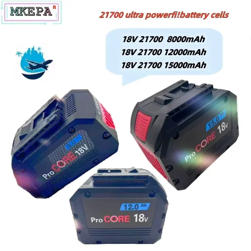 18V 21700 ProCORE 18V Battery Replacement High-Power 5C Compatible with BAT609 BAT618 GBA18V Cordless Tools