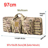 LQARMY 32 38 42 48 inch Tactical Double Rifle Case Molle Rifle Bag Sniper Airsoft Gun Case Backpack Hunting Gun Holster