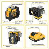 DEWALT DW089LG Lithium Battery Green Laser Level 12 Lines 3 Sides 360°