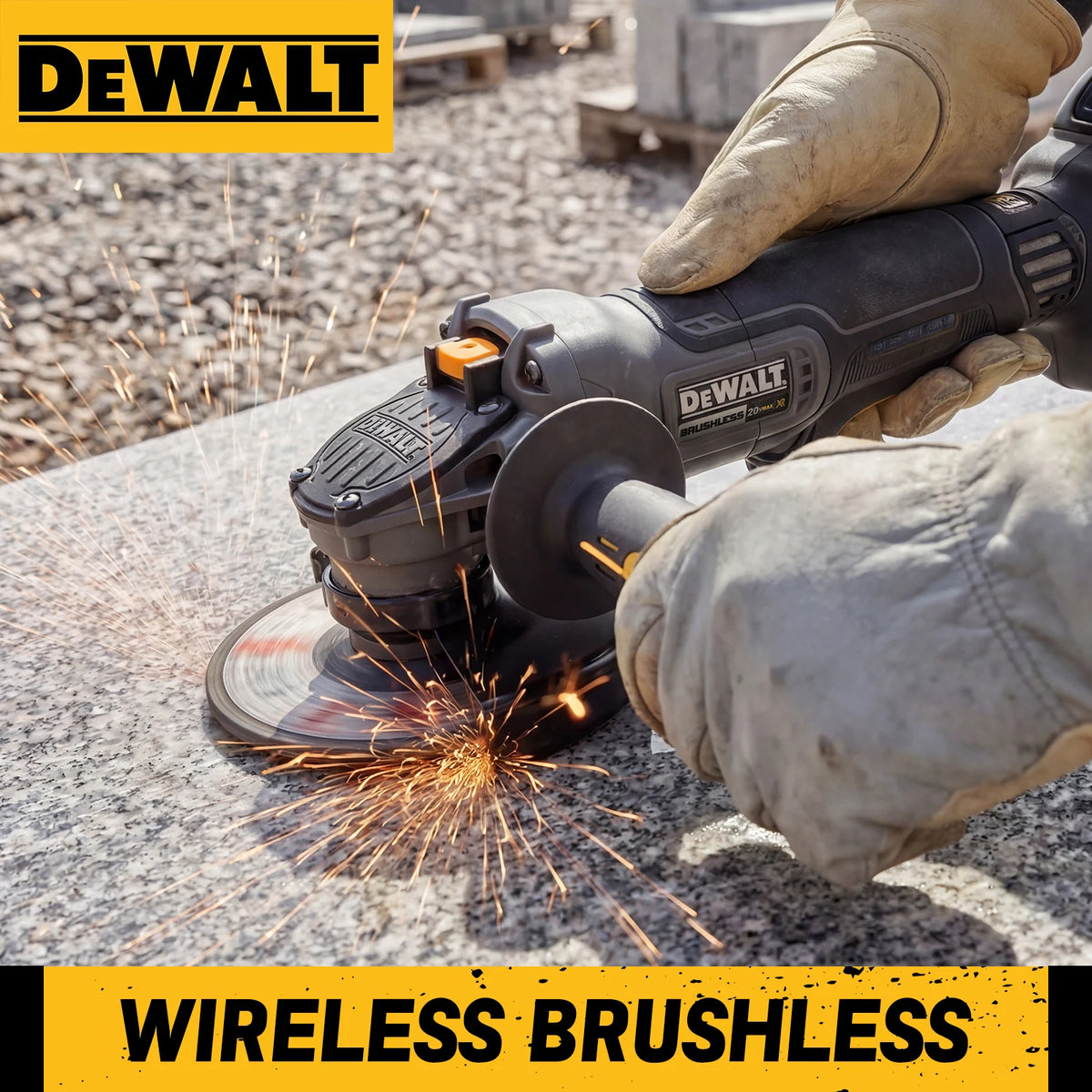 DEWALT 20V Cordless Angle Grinder 800W Power 125mm Wheel with Detachable Auxiliary Handle for Heavy Duty Industrial Jobs tools