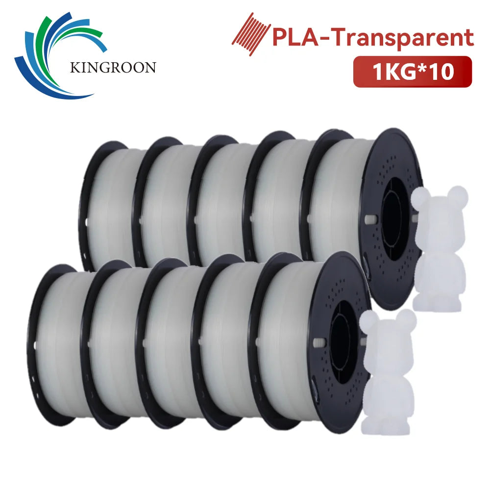 KINGROON 10KG PLA Filament For 3D Printer 1.75mm Wholesale 3d Printing Wire Materials Neatly Wound Vacuum Packaging Fast Ship