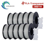 KINGROON 10KG PLA Filament For 3D Printer 1.75mm Wholesale 3d Printing Wire Materials Neatly Wound Vacuum Packaging Fast Ship