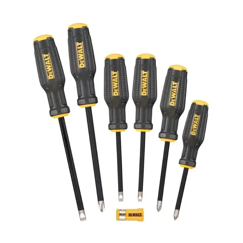 DEWALT DWHT62056-0 Magnetic Screwdriver Set (6Pcs): Magnetic Sleeve, Non-slip Handle, Phillips & Slotted