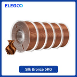 ELEGOO 5KG/10KG 1.75mm Silk PLA Filament,3D Printer Filament 1kg Gold Silver Fits for Most FDM 3D Printers
