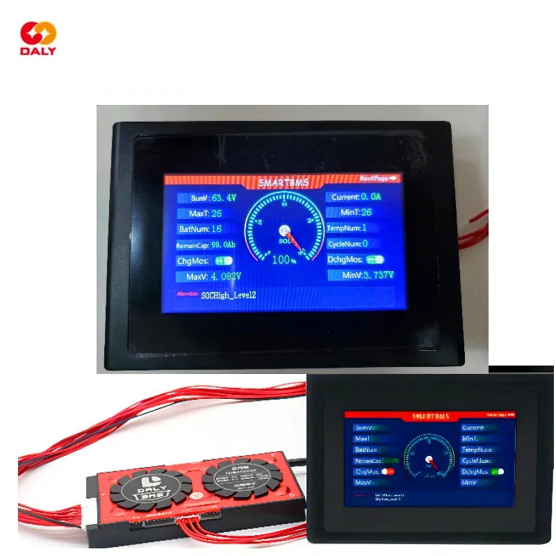 DALY Smart BMS Touch Screen For Li-ion Lithium LTO LiFePO4 48V 24V 12V 60V 72V 84V Bluetooth BMS