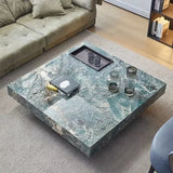 Coffee Table Sintered Coffee Table Oversized Large Square Coffee Rock Plate End Table New Design