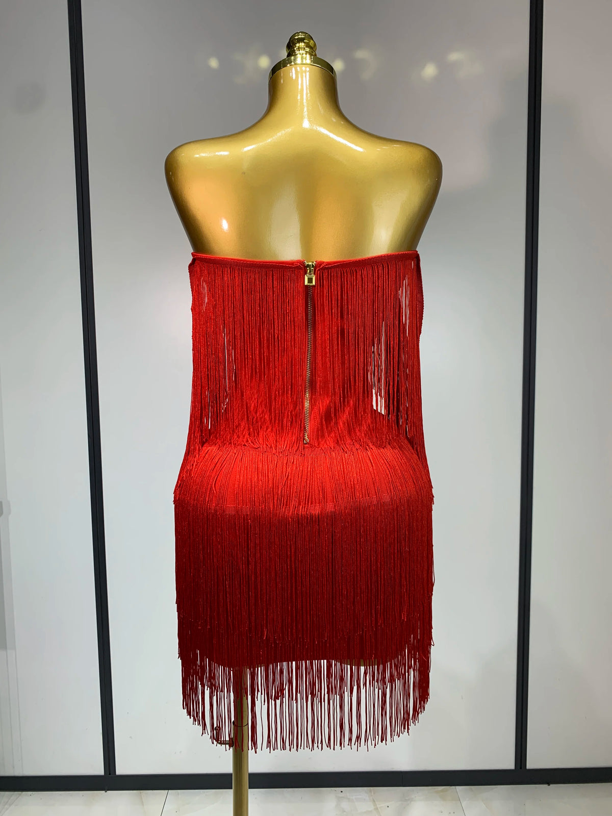 Women Sexy Strapless Tassel Off Shoulder Bandage Dress Fancy Club Celebrity Evening Party Mini Bodycon Dress Birthday Vestido