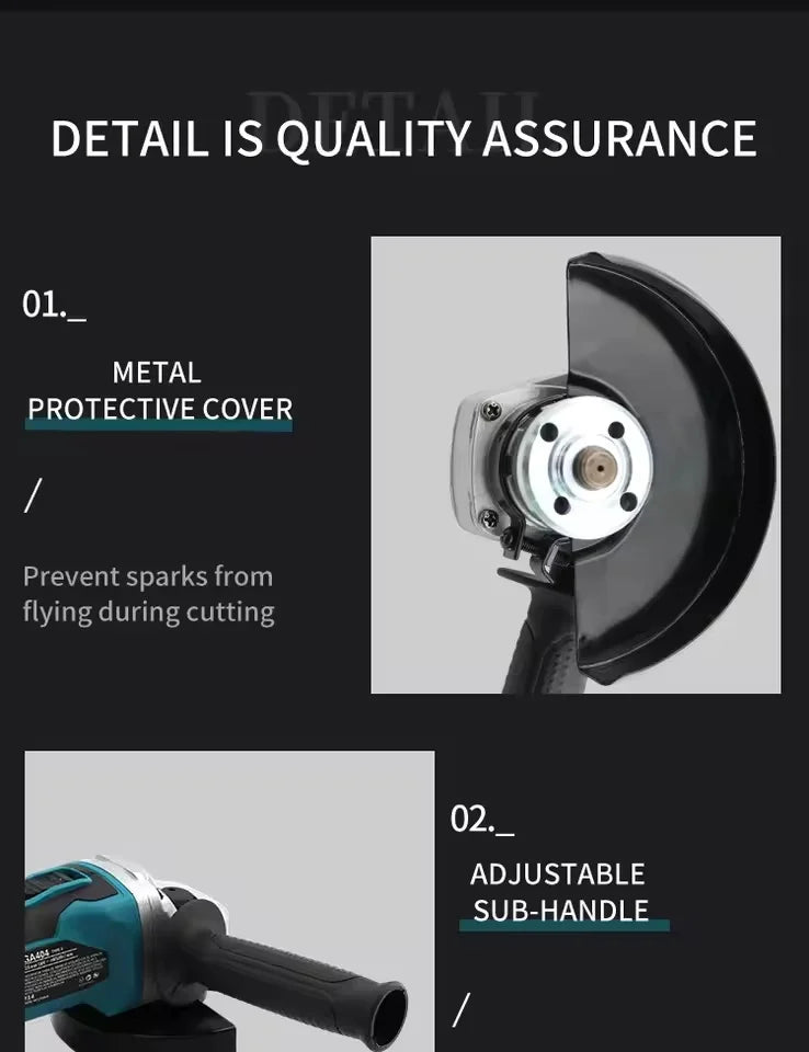 Original MachitaDGA404 125mmbrushlessangle grinding wheel for lithium-ion batterywirelesscutting and grinding Machita18Vbattery