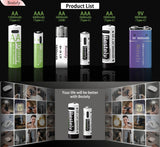 AA AAA Battery 1.5V 5800mAh and 3600mAh Lithium Rechargeable Batteries Fast Charging Li-ion Battery 2000 Cycles Type-C Cable