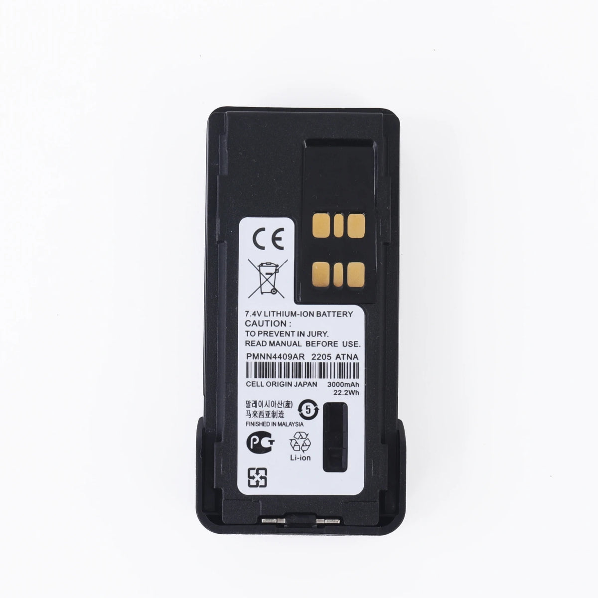 10PCS 7.4V 3000mAh Non-Impres Li-Ion Battery Type-C Replace for Motorola XiRP6600i P8600i GP328D DP4800 PMNN4409 PMNN4448