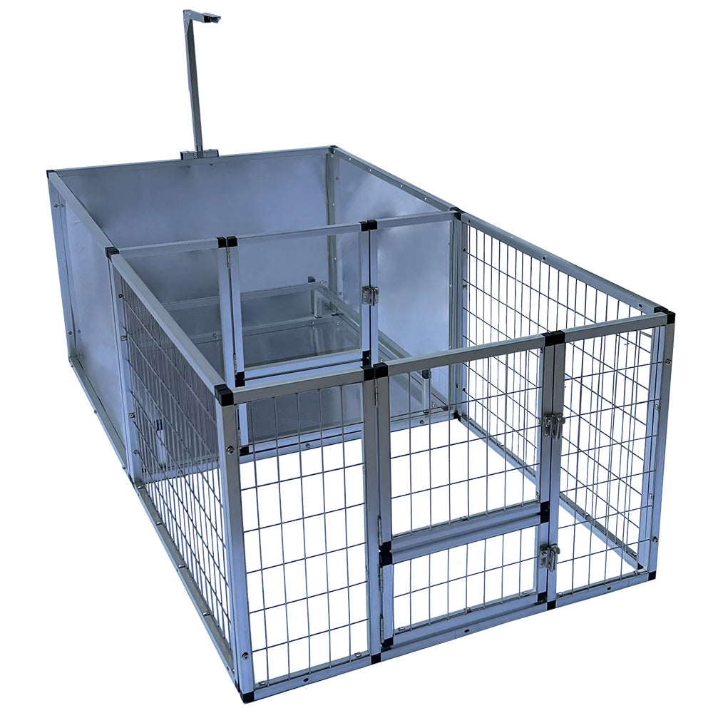 Whelp Ing Box Large Aluminum Dog Elevated Whelp Ing Box with Fence United States Metal and Glass Puppy