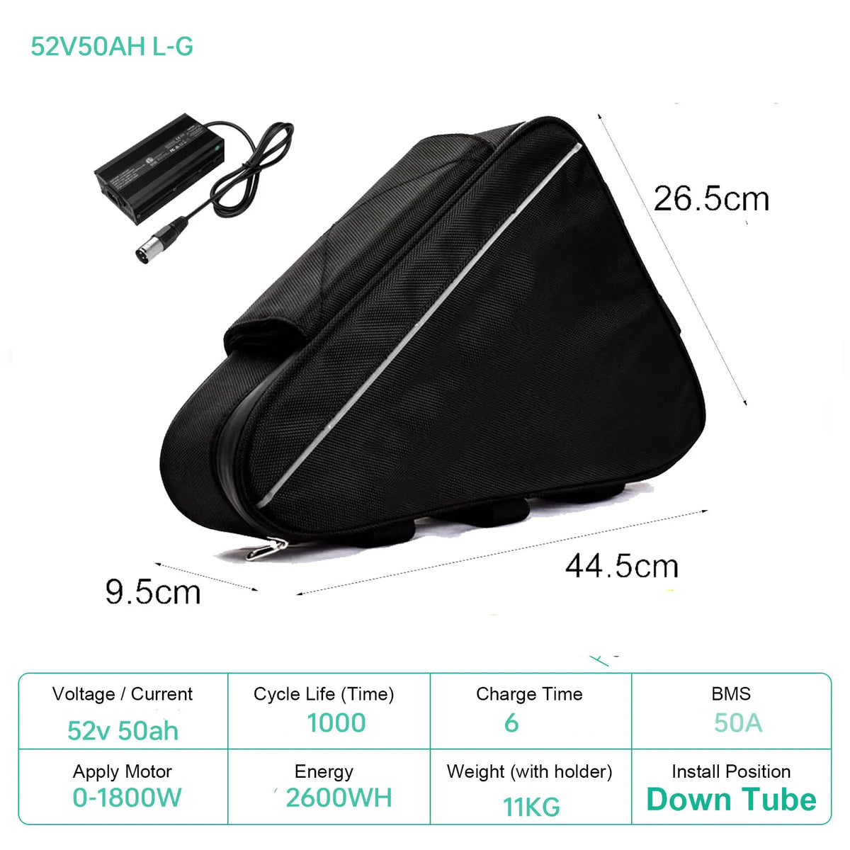 48V 30AH Electric Bike Battery 21700 Cells 60V 52V 48V Bikes Downtube Polly L-G 72V 15AH Scooter E-Bike Battery Pack for 0-2000W
