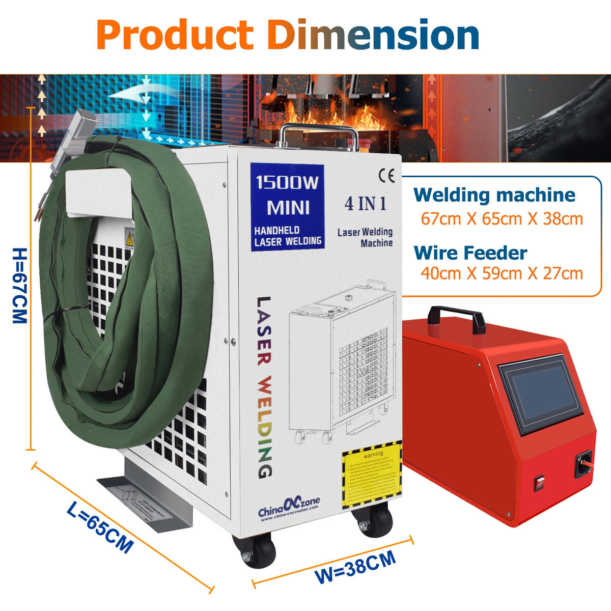 4 in 1 Laser Welding Machine 2000W Fiber Laser Welder Cleaning Welding Cutting Water Cooling for Metal SUP 23T Welder Head