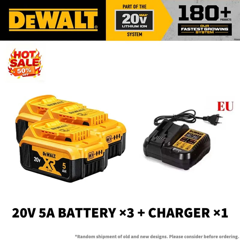 DEWALT 100% Original 20V 5AH Power Tool Battery 60V 9AH Flexvolt Battery Charger Combo DCB206 DCB205 DCB202 DCB609 DCB200 DCB184