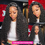 360 HD Full Lace Curly Wigs Human Hair Preplucked 13x6 13x4 Lace Frontal
