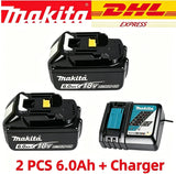 Original Makita 6Ah/5Ah/3Ah for Makita 18V Battery BL1830B BL1850B BL1850 BL1840 BL1860 BL1815 Replacement Lithium Battery