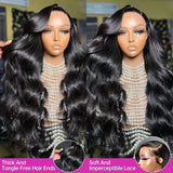 30 40 Inch Body Wave 5x5 Glueless Wigs Human Hair Wear and Go glueless