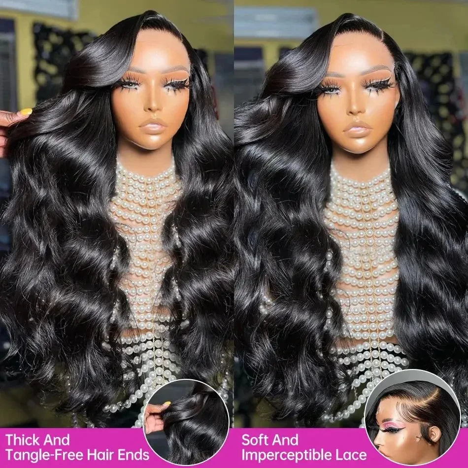 30 40 Inch Body Wave 5x5 Glueless Wigs Human Hair Wear and Go glueless