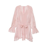 Satin Dress Women's Sundress Casual Dresses Long Sleeve Y2k Luxury Summer Universal 2025 Prom Woman Sleeves Womens Resort