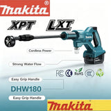 2026 New Model Makita DHW180 18V LXT Cordless High‑Pressure Washer Portable High‑Flow Battery Powered Cleaning Power Tool
