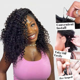 Deep Pixie Curls Crochet Hair Pre Separated Knotless Miracle Knot Braids 12A Small Spirals Curly Crochet Human Hair Extensions