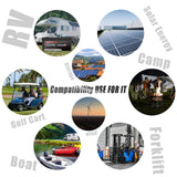 24V 48V 100Ah 200Ah LiFePO4 Battery Pack With Bluetooth BMS 6500+ Cycles For Home Soalr RV PV Inverters Boat Golf Cart