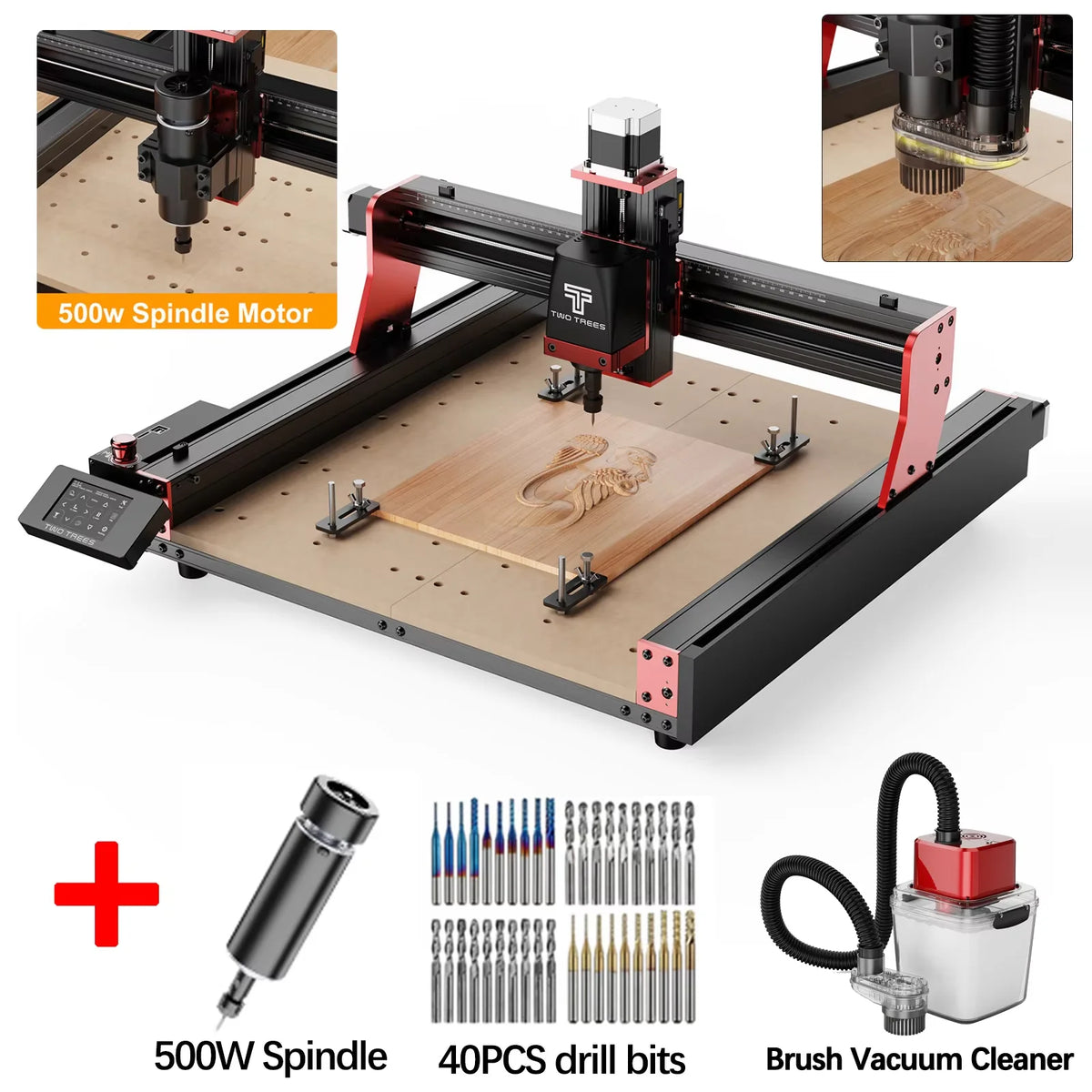 Twotrees 3-Axis/4-Axis CNC Router Milling Cutting Machine TTC450 PRO  Jewelry Engraver For Wood Acrylic PCB PVC MDF Metal