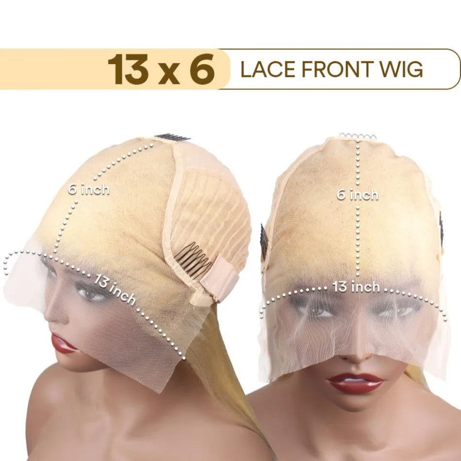 Straight Human Hair Wigs 613 Blonde 13X6 Hd Lace Frontal Wig 220 Density