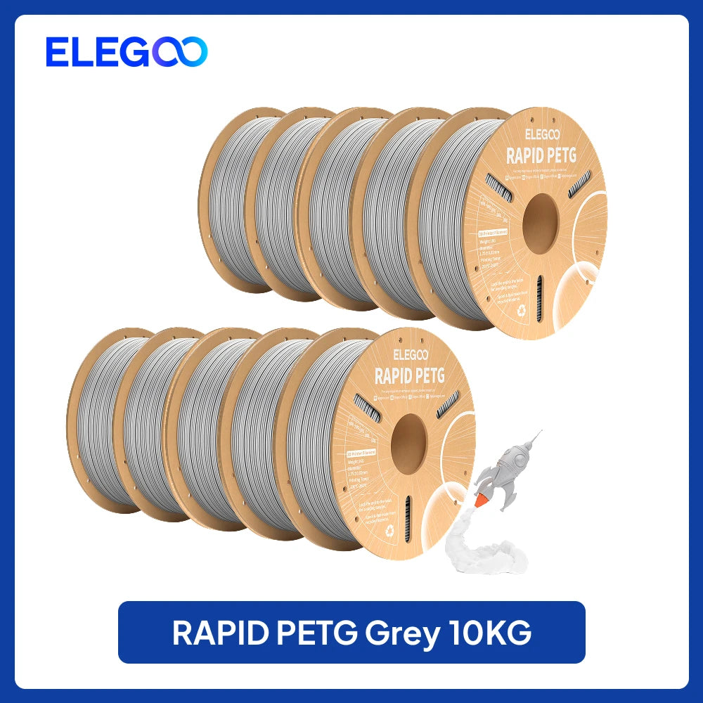 ELEGOO 4KG/5KG/10KG 1.75mm Rapid PETG Filament