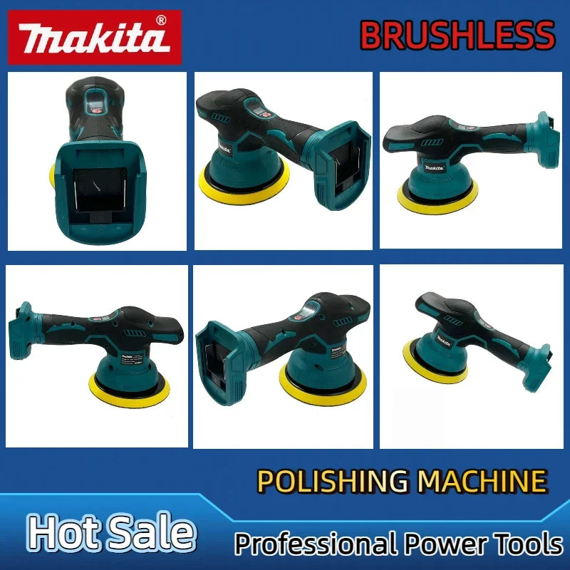 Makita Cordless Polisher 8 Gears Digital Display Electric Polisher Auto Car Waxing Polishing Machine For 18V  Battery