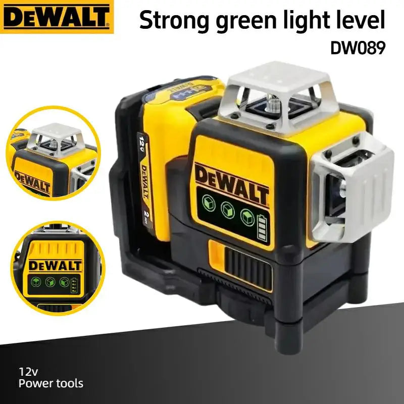 DEWALT DW089LG 2025 Laser Level 12V Lithium Battery Powered 12 Lines