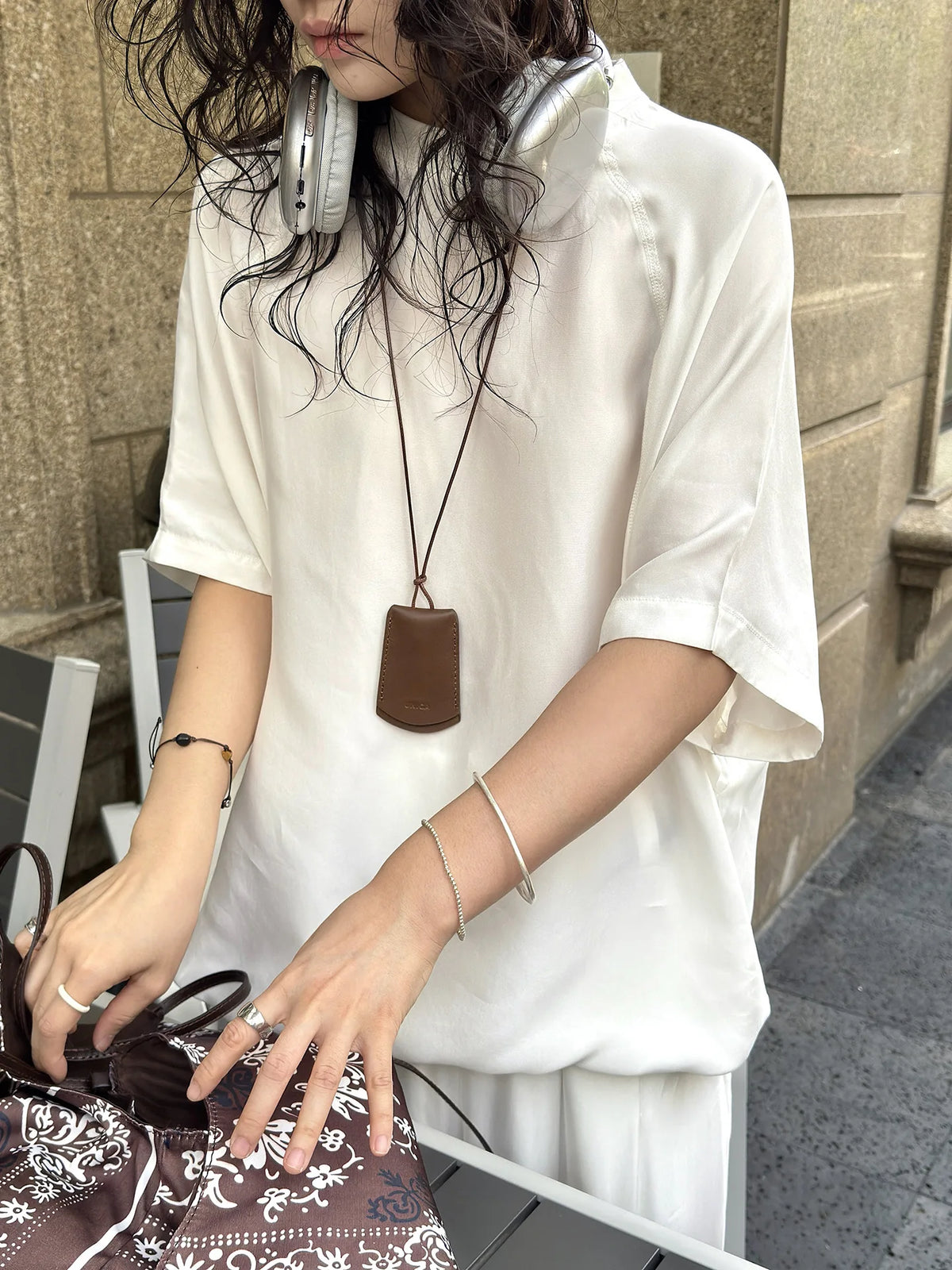 Summer Women's Casual Solid Color Round Neck Short Sleeved Loose T-Shirt