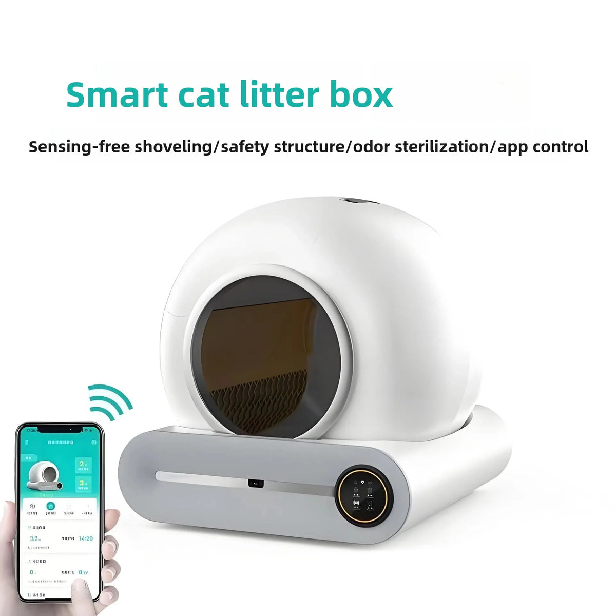 Automatic Smart Cat Litter Box Large Capacity Pet Cat Litter Box Cat Toilet Automatic Cleaning App pet Cat Litter Box