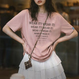 Maden Women's Lyocell Printed T Shirt Relaxed Fit Short Sleeve Tee Summer Breathable Soft Lightweight Casual Basic Top