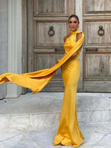 Sexy Satin Ribbon Party Dress Women Elegant Halter Backless Off Shoulder Sleeveless Female Dresses 2026 Summer Solid Robe Gown