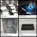 Large Luxury Aviation Aluminum Dog Transport Crate Foldable With Thickened Ventilation Firm Cage With Wheels