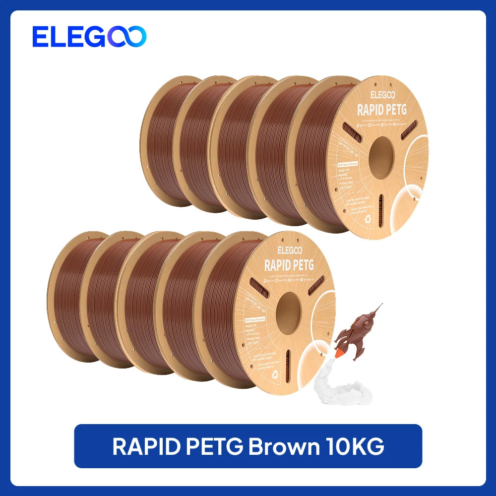 ELEGOO 4KG/5KG/10KG 1.75mm Rapid PETG Filament