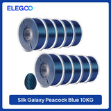 ELEGOO 5KG/10KG 1.75mm Silk PLA Filament,3D Printer Filament 1kg Gold Silver Fits for Most FDM 3D Printers