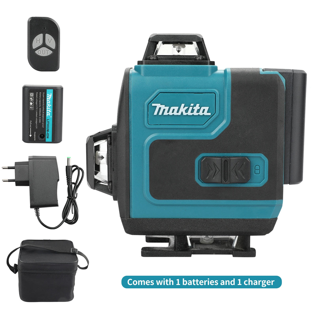 Makita High-Precision 16-Line 360 Horizontal Vertical Cross Level Green Light Laser High-Precision Wall-Mounted Portable Tool