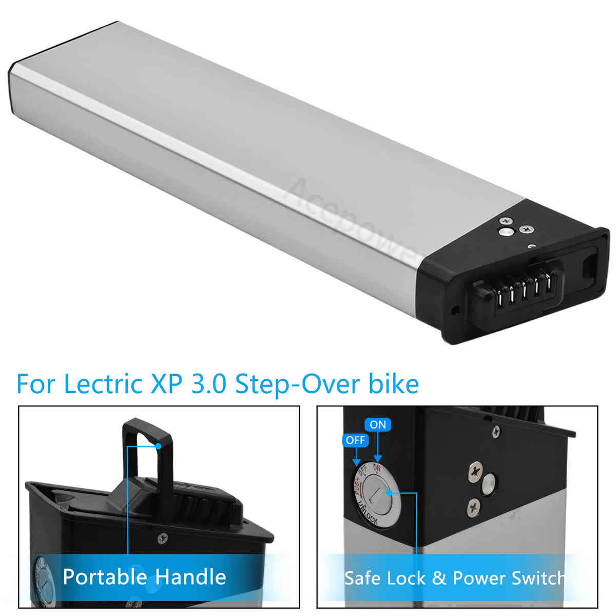 48V 10.4Ah 14Ah Ebike Battery for Lectric XP 3.0 Step-Over Long Range Lithium Electric Bike Replacement Battery BMS with Charger US Stock